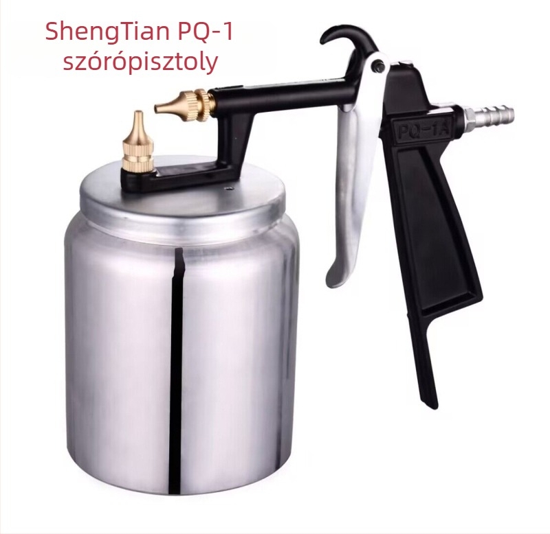 Shengtian W-71/77 pneumatikus permetezőpisztoly felső és alsó tartállyal, bútorokhoz, fához és autófestékhez
