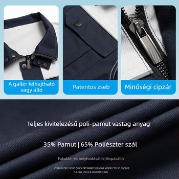Hosszú ujjú munkaruha készlet nőknek és férfiaknak, kopás- és szennyeződésálló gyári munkaruha, tavasz–ősz