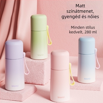 Gradientes termosz pohár — belső 316L rozsdamentes acél, külső 304 rozsdamentes acél, hordozható dupla fedéllel, hideg italokat 36 órán át tartja