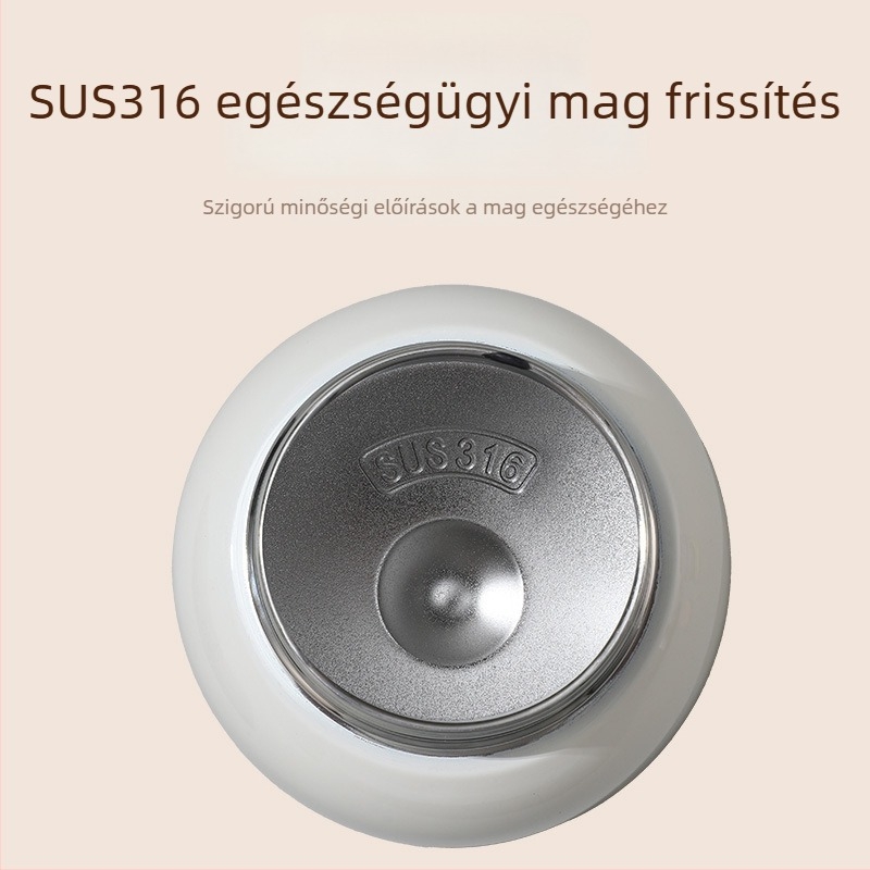 316 rozsdamentes acél termosz pohár, nagy kapacitású, hordozható, dupla ivófedél, rajzfilms-stílus