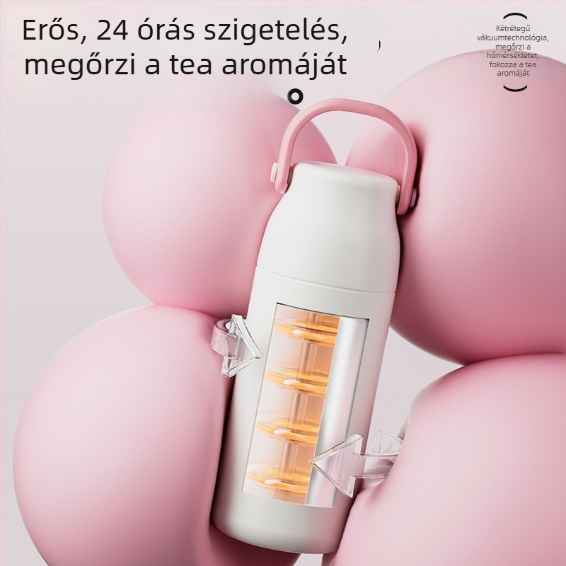 316 rozsdamentes acél termosz pohár diákok számára teás rekesszel