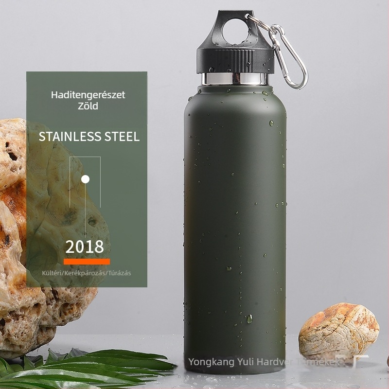 600 ml rozsdamentes acélból készült vákuum-szigetelt sportos vízüveg