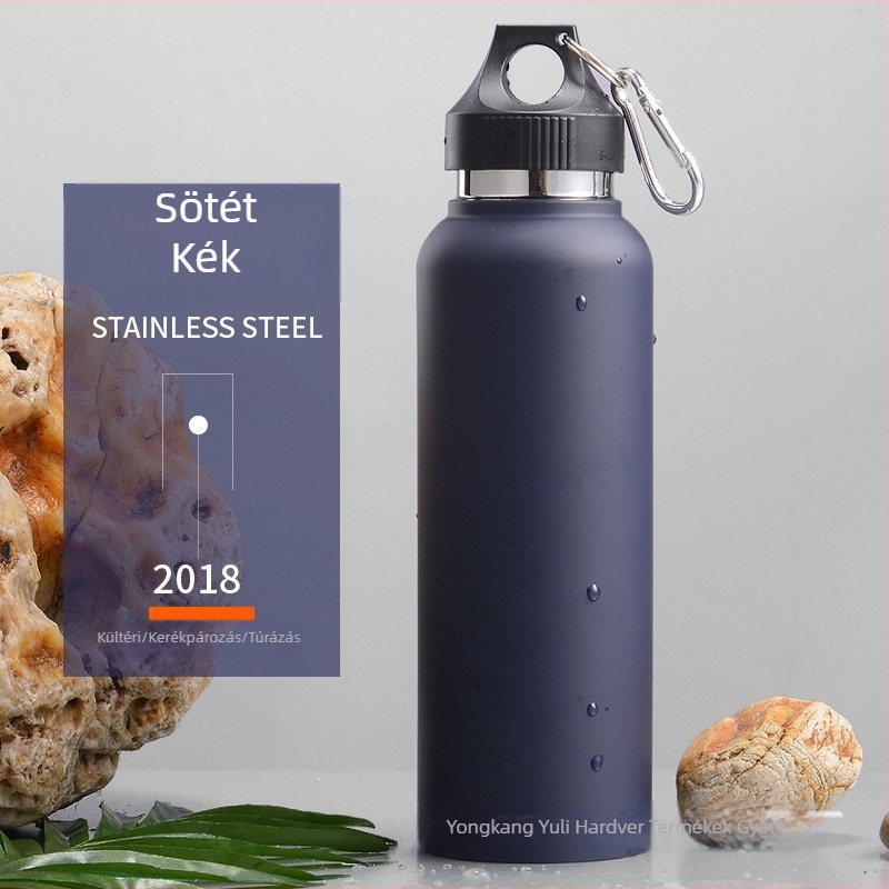 600 ml rozsdamentes acélból készült vákuum-szigetelt sportos vízüveg