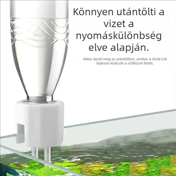 Automatikus akvárium víztöltő, kis vízszint-szabályozó, csepegő tartály, áramellátás nélkül, édes- és sósvizes akváriumokhoz