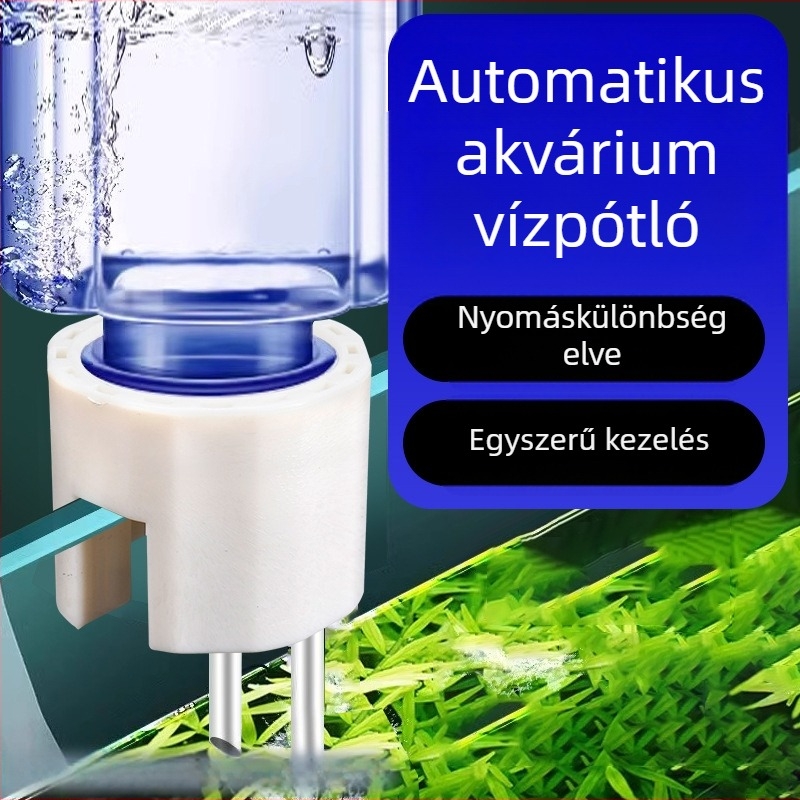 Automatikus akvárium víztöltő, kis vízszint-szabályozó, csepegő tartály, áramellátás nélkül, édes- és sósvizes akváriumokhoz