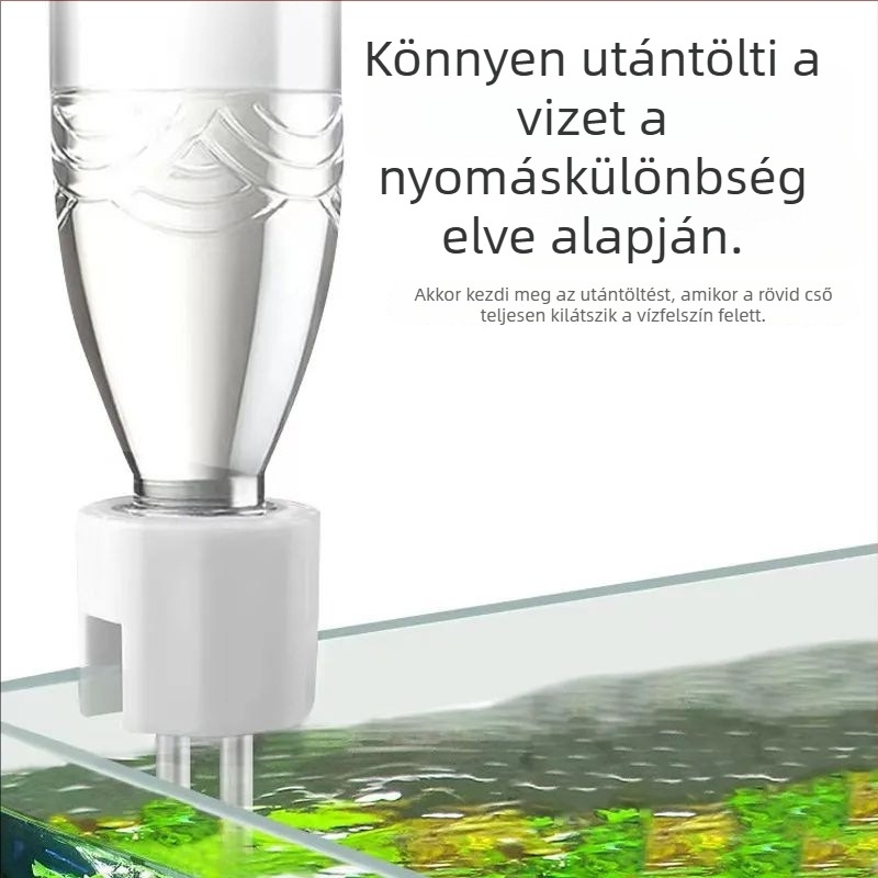 Automatikus akvárium víztöltő, kis vízszint-szabályozó, csepegő tartály, áramellátás nélkül, édes- és sósvizes akváriumokhoz