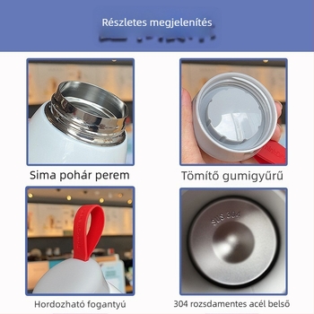 Szigetelt mini termosz pohár – kompakt, hordozható, egyszerű dizájn kültéri használatra