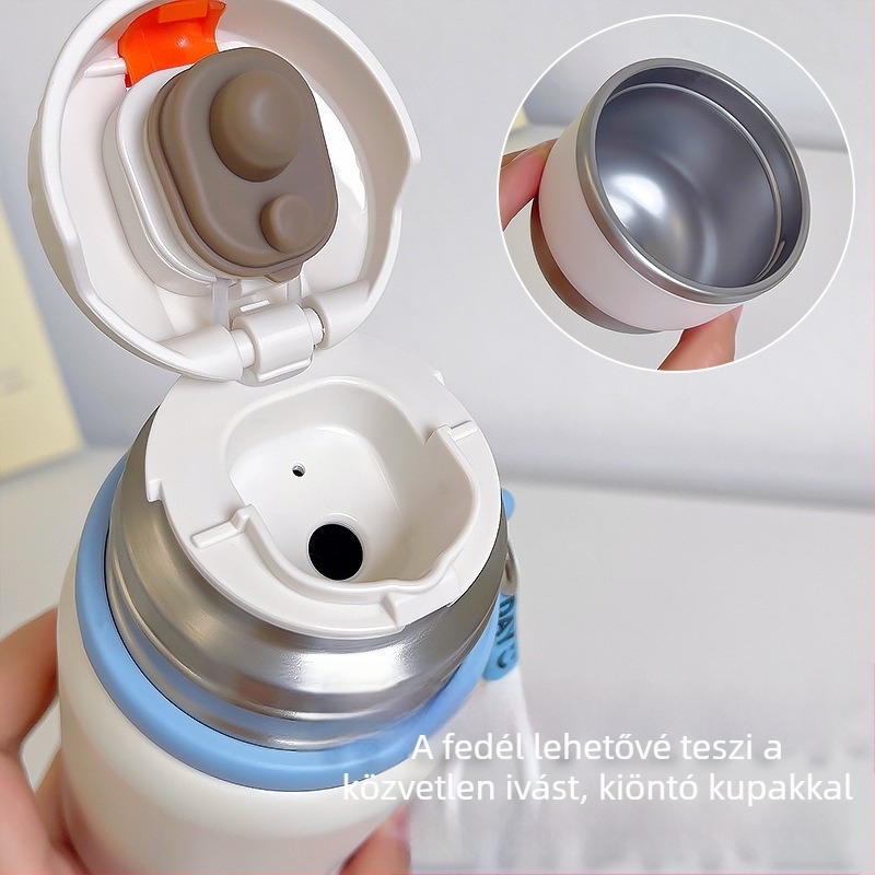 Diákoknak szánt termosz, nagy kapacitású, 316 rozsdamentes acélból, hordozható, minimalist Instagram-stílusú palack teafülével
