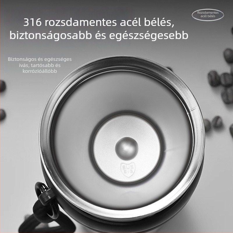 316 rozsdamentes acélból készült, nagy kapacitású hőszigetelt pohár szívócsővel, hordozható az autóban, testreszabható
