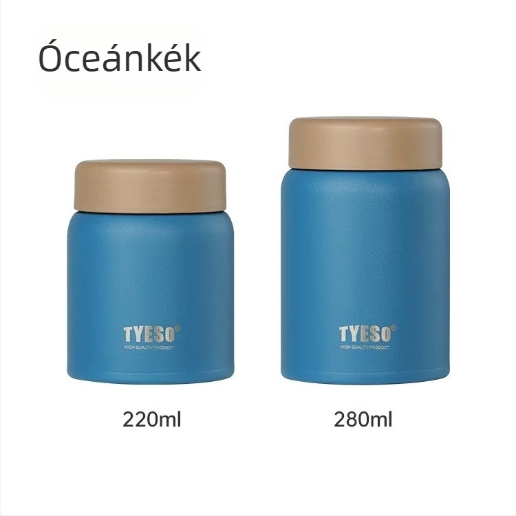 TYESO mini termosz pohár, hordozható, 304 rozsdamentes acélból, hőszigetelés 6–12 óra, divatos kompakt ivó pohár
