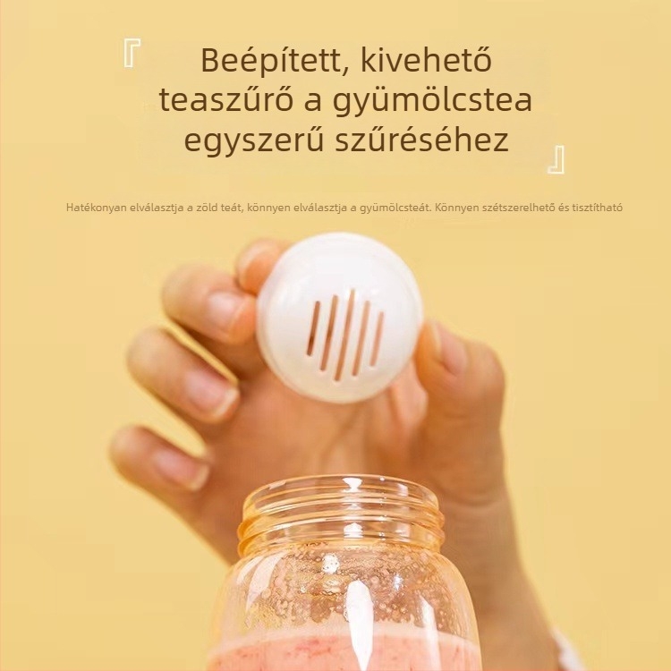 Cuki mini műanyag pohár mérőskálával, hordozható, kis kapacitású, egyszerű dizájn, trendi teás pohár