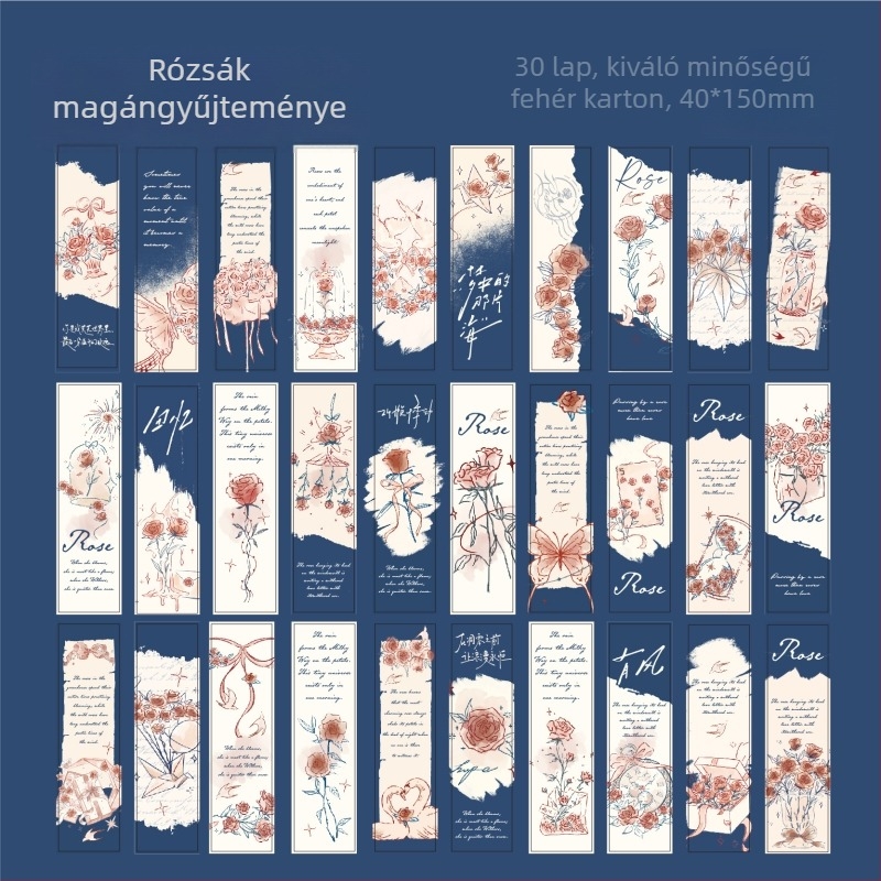 Mr. Paper Fém könyvjelző dobozban – Álmatlan rózsa dallam, Rózsa téma, Diákoknak