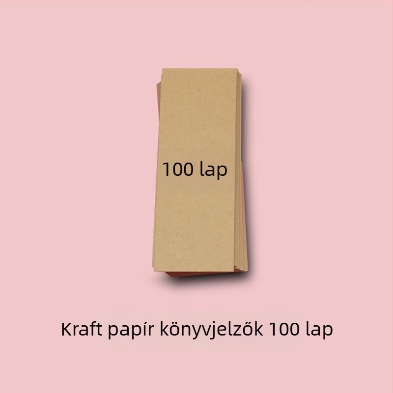 Üres könyvjelző kártya kraft papírból, kézzel rajzolt graffitival, klasszikus kínai stílus, kreatív, friss dizájn