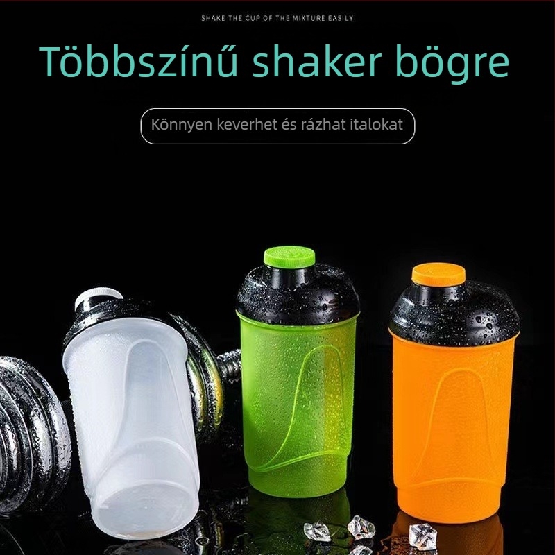 Tengfeng több színű shaker pohár könnyen fogható, hajlított fedél, spirál mintázatú zárófedél, fehérje poros shaker