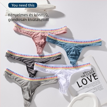 Férfi ice silk T-alsó, átlátszó, nyár, plusz méret