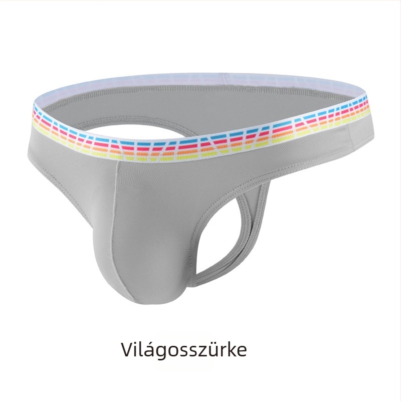 Férfi ice silk T-alsó, átlátszó, nyár, plusz méret