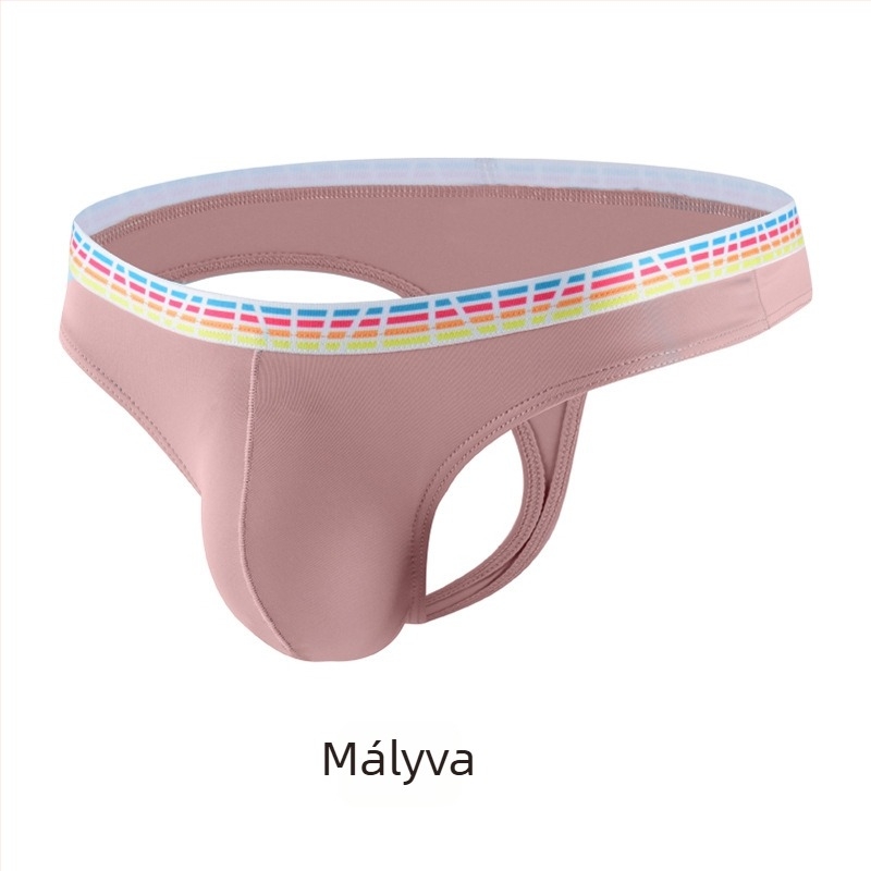 Férfi ice silk T-alsó, átlátszó, nyár, plusz méret