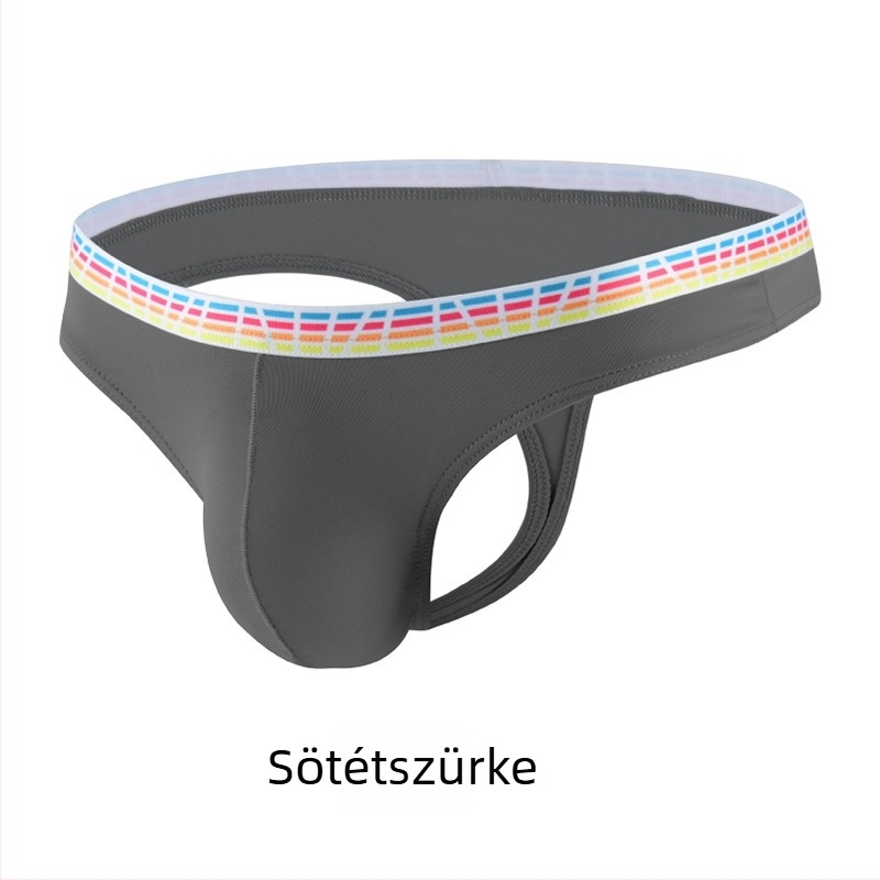 Férfi ice silk T-alsó, átlátszó, nyár, plusz méret