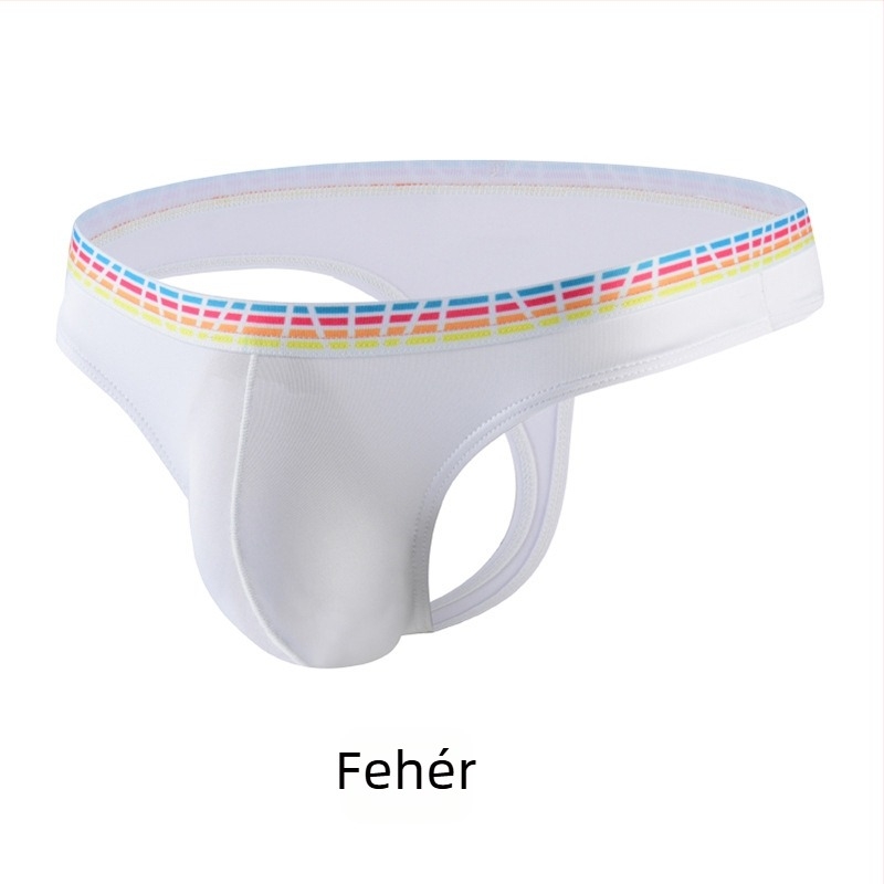 Férfi ice silk T-alsó, átlátszó, nyár, plusz méret