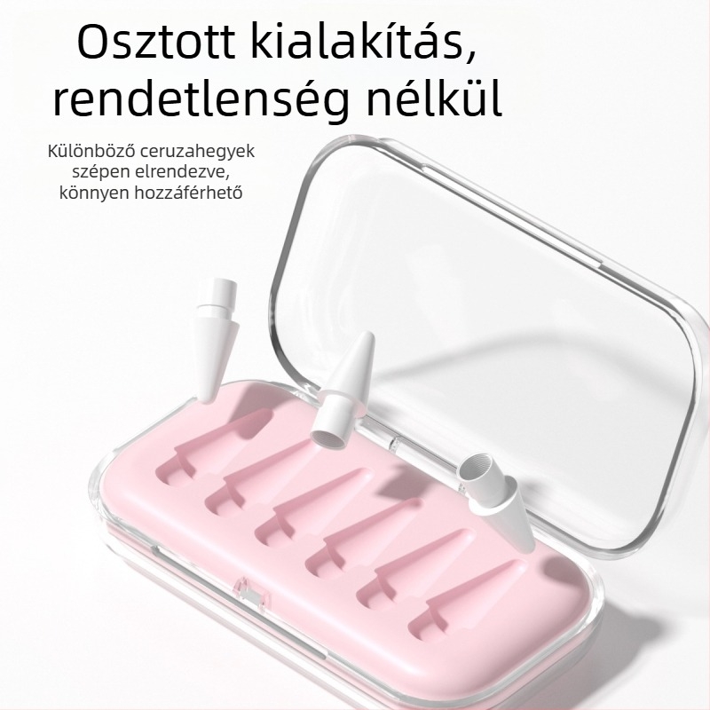 Átlátszó hegytároló doboz Apple Pencilhez, iPad stylus módosításához és cseréjéhez, univerzális