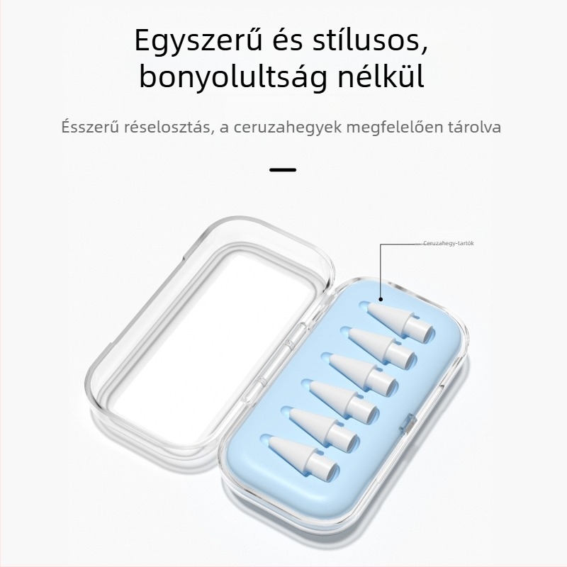 Átlátszó hegytároló doboz Apple Pencilhez, iPad stylus módosításához és cseréjéhez, univerzális