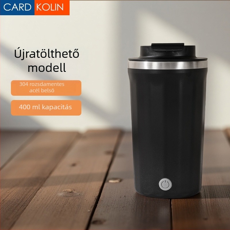 Automata keverő pohár vezeték nélküli töltéssel, hordozható elektromos mágneses keverő pohár tej- és kávéitalokhoz