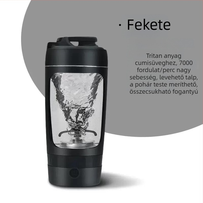 Automata keverő pohár, újratölthető, élelmiszer-minőségű anyag, 600 ml, elektromos keverő pohár kávéhoz