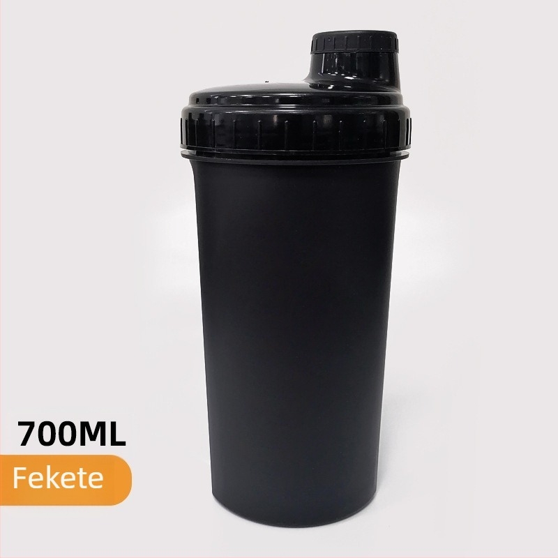 Fehérjepor keverő pohár zárható fedéllel, hordozható műanyag sportos shaker, nagy kapacitású
