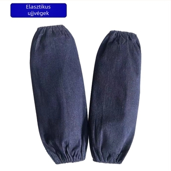 Denim munkaruházat hosszú ujjú kabát, por- és szennyeződés elleni védőruha gyári használatra