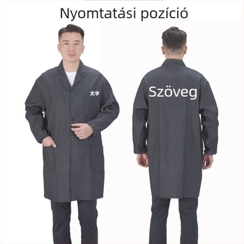 Denim munkaruházat hosszú ujjú kabát, por- és szennyeződés elleni védőruha gyári használatra