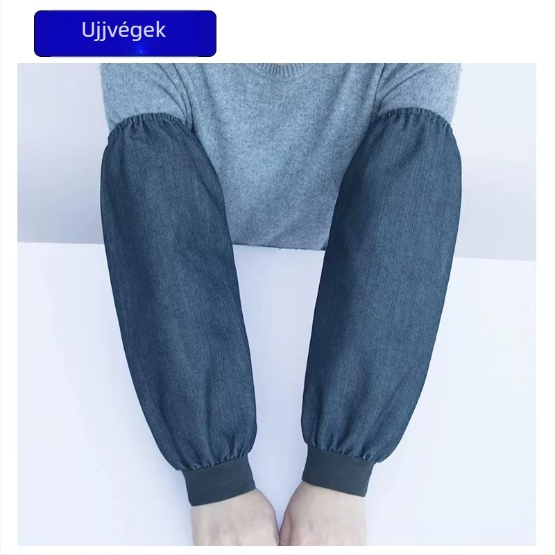 Denim munkaruházat hosszú ujjú kabát, por- és szennyeződés elleni védőruha gyári használatra