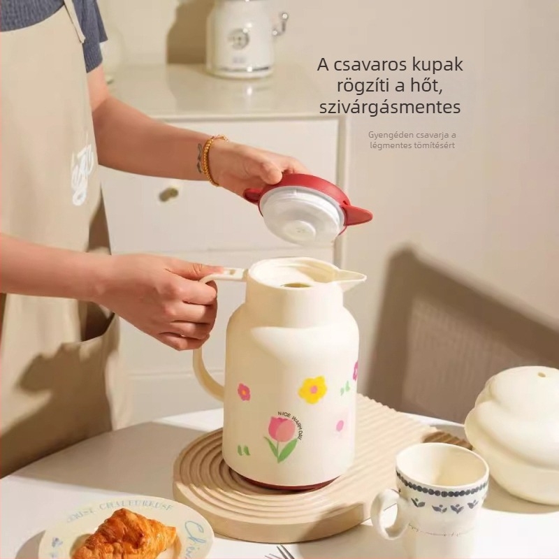Nagy kapacitású otthoni termosz üvegbelsővel