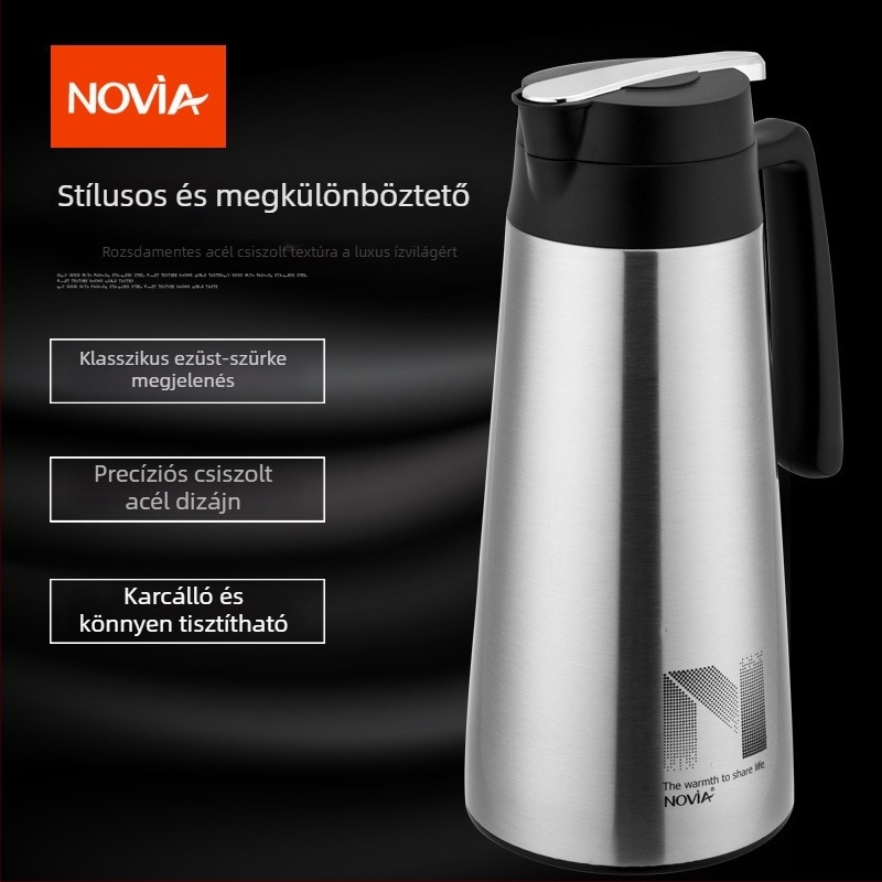 Noviya Tianjiao vákuum kávétermosz, belseje 304 rozsdamentes acél, izolált, 1,6 L