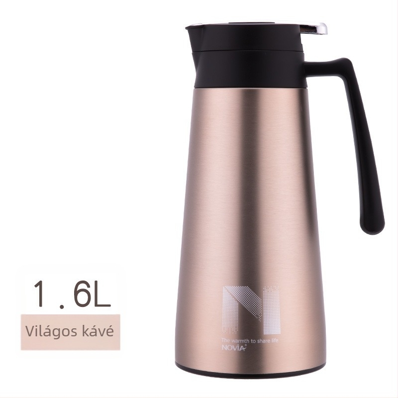 Noviya Tianjiao vákuum kávétermosz, belseje 304 rozsdamentes acél, izolált, 1,6 L