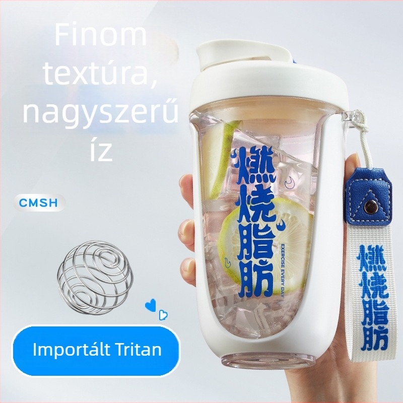 Strawberry Life fehérje por shaker, Tritan keverő pohár fitneszhez