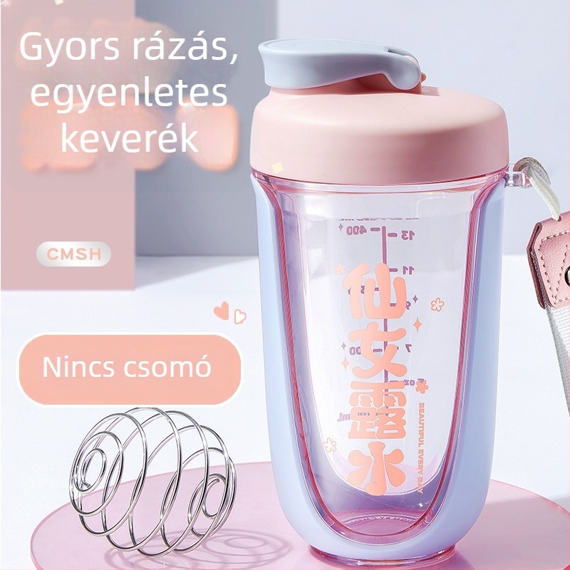 Strawberry Life fehérje por shaker, Tritan keverő pohár fitneszhez