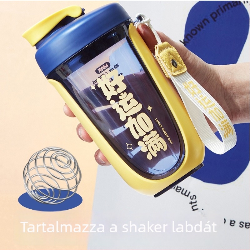 Strawberry Life fehérje por shaker, Tritan keverő pohár fitneszhez