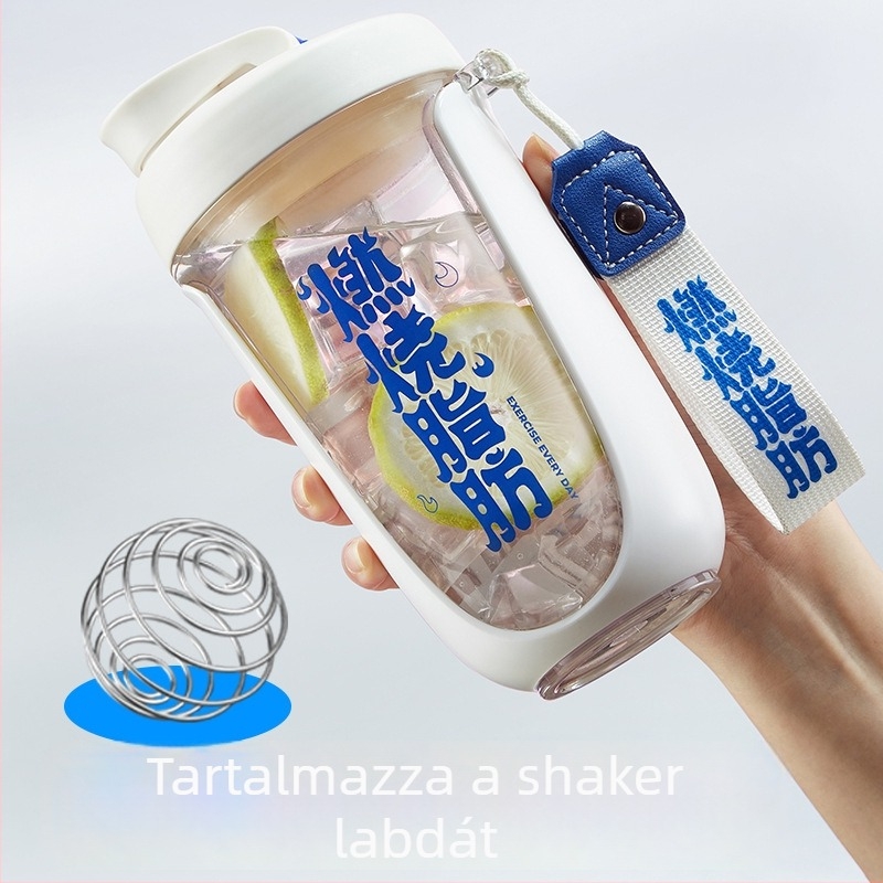 Strawberry Life fehérje por shaker, Tritan keverő pohár fitneszhez