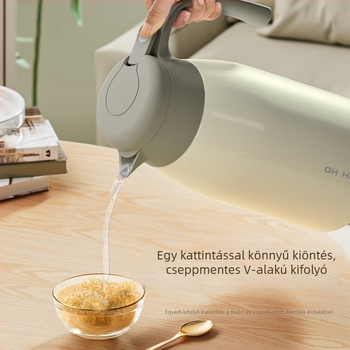316 rozsdamentes acél termosz, 2,0 L kapacitás, vákuumos, kávé és tea víz elválasztóval, dupla falú