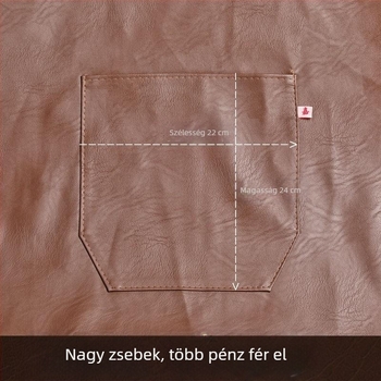 Uniszex puha bőrű hosszú ujjú kötény, fröccsenésnek és olajnak ellenálló, vastagabb anyagú, kétoldalas dizájn
