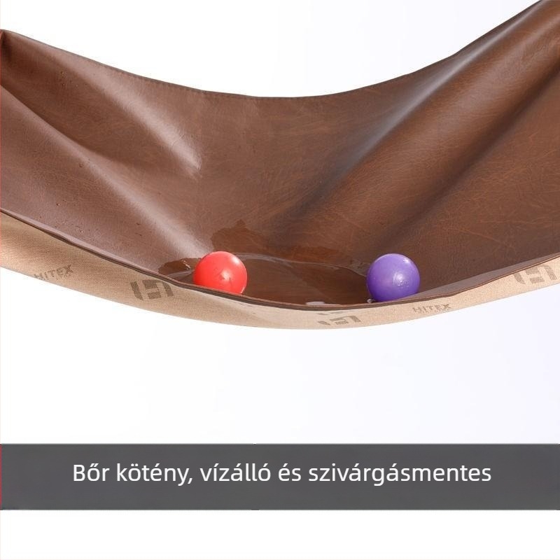 Uniszex puha bőrű hosszú ujjú kötény, fröccsenésnek és olajnak ellenálló, vastagabb anyagú, kétoldalas dizájn