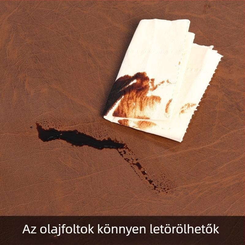Uniszex puha bőrű hosszú ujjú kötény, fröccsenésnek és olajnak ellenálló, vastagabb anyagú, kétoldalas dizájn