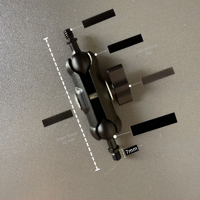 Fém Pea Pod telefon-tartó Cantilever tripod adapterrel, 1/4 hüvelykes menet, alumíniumötvözet, 17 mm