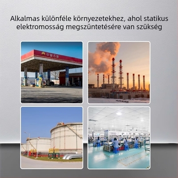 Emberi test statikus kisülésének kisülő eszköze, ipari robbanásbiztos hang- és fényjelzővel, érintéses típusú antistatikus készülék, statikus töltésgolyó