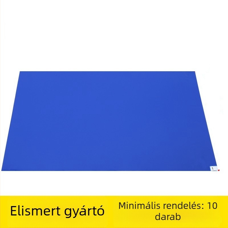 Kék téphető ragadós porvédő matrac, antistatikus, tisztaságot megőrző helyiségekhez és műhelyekhez, méretek 45x60 cm és 60x90 cm