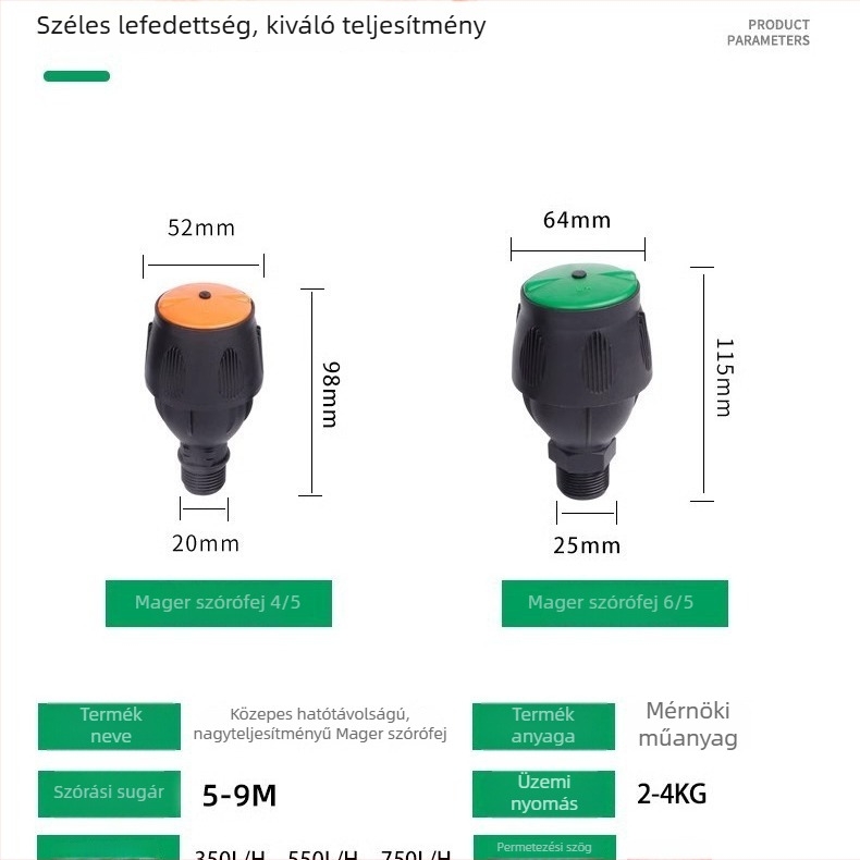 360° automata forgó öntözőfej kertekhez és gyephez