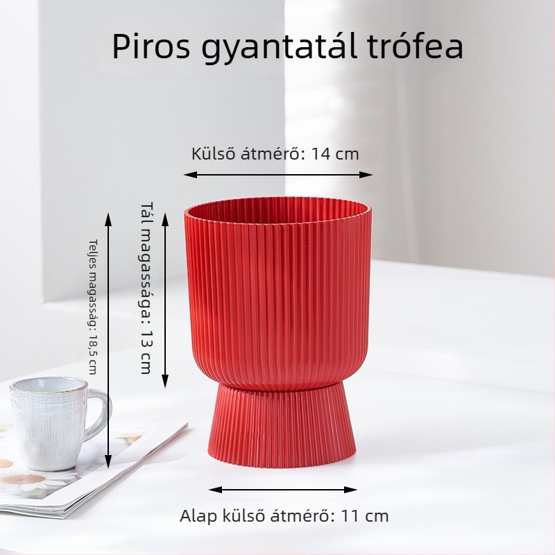 Skandináv stílusú gyanta virágtartó tálcával, kerámiát utánozó felülettel, Phalaenopsis orchidákhoz, nappaliba és szukkulensekhez