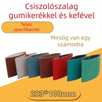 283x100 mm csiszoló szalag VSM gumírozott csiszoló görgővel, hópehely mintával, hegesztéshez és csiszoláshoz