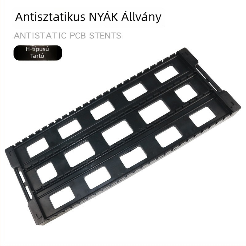 Antisztatikus L alakú PCB-tartó SMT tálcákhoz
