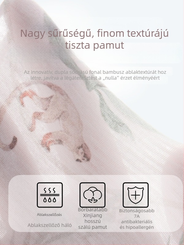 Gyermekeknek szúnyogriasztó pamut nadrág, uniszex, nyár